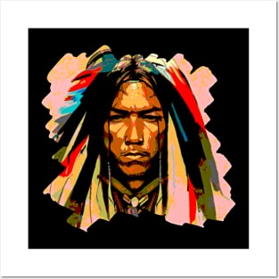 Native American Indian Graffiti Street Art Posters and Art